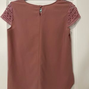 Pink lace sleeve top